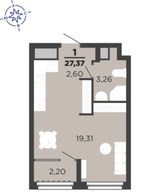 28,1 м², квартира-студия 3 372 000 ₽ - изображение 53