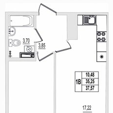 Квартира 37,6 м², 1-комнатная - изображение 2