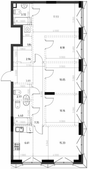 95,2 м², 3-комнатная квартира 24 137 712 ₽ - изображение 1