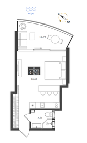 Квартира 42,3 м², студия - изображение 1