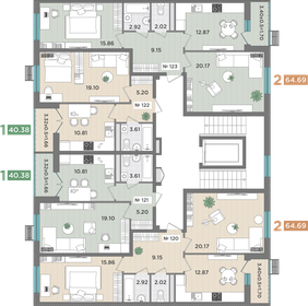 64 м², 2-комнатная квартира 6 833 203 ₽ - изображение 29