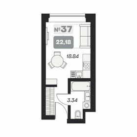 Квартира 22,2 м², студия - изображение 1