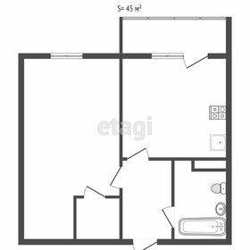 Квартира 44,7 м², 1-комнатная - изображение 1