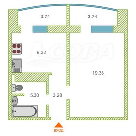 Квартира 40 м², 1-комнатная - изображение 5