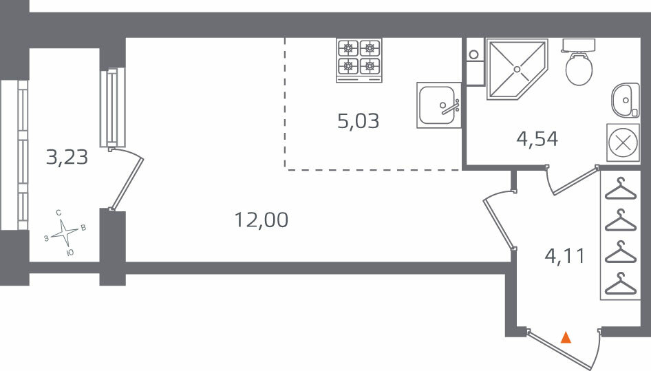 27,3 м², квартира-студия 8 289 504 ₽ - изображение 19