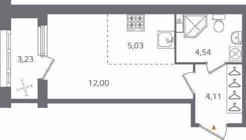 27,4 м², квартира-студия 8 419 952 ₽ - изображение 1