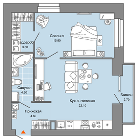 57 м², 2-комнатная квартира 8 391 880 ₽ - изображение 14