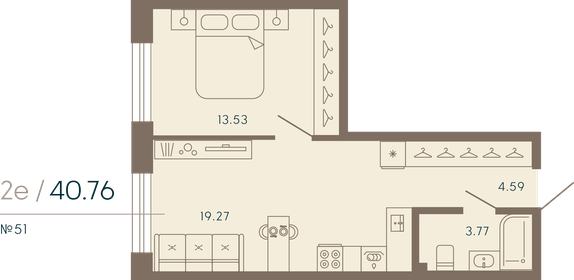38,2 м², 1-комнатные апартаменты 17 223 586 ₽ - изображение 48