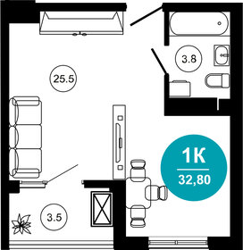 39,3 м², 1-комнатная квартира 25 000 000 ₽ - изображение 71