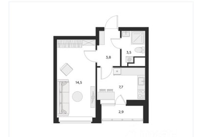 32,1 м², 1-комнатная квартира 3 619 000 ₽ - изображение 16