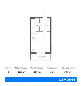 Квартира 31,6 м², студия - изображение 1