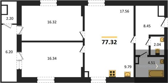 79,5 м², 2-комнатные апартаменты 8 802 000 ₽ - изображение 53