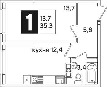 37 м², 1-комнатная квартира 5 700 000 ₽ - изображение 74
