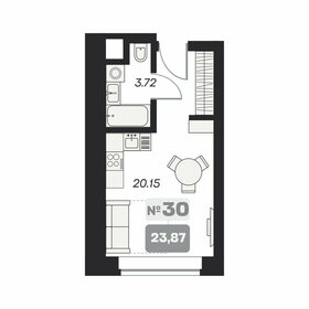 Квартира 23,9 м², студия - изображение 1