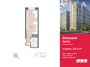 Квартира 24,4 м², студия - изображение 1