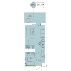 25,4 м², квартира-студия 4 200 000 ₽ - изображение 83