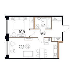 43,8 м², 1-комнатная квартира 7 227 000 ₽ - изображение 36