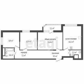 55,8 м², 3-комнатная квартира 1 800 000 ₽ - изображение 73