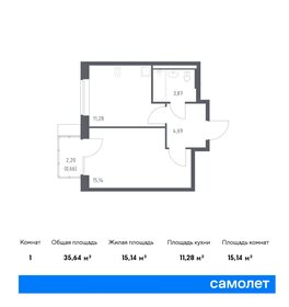 Квартира 35,6 м², 1-комнатная - изображение 1