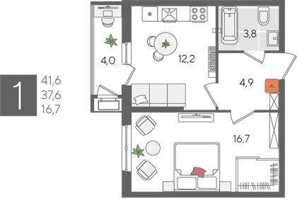56,4 м², 2-комнатная квартира 13 600 000 ₽ - изображение 40