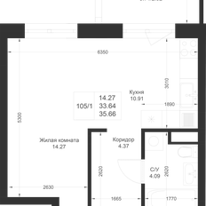 Квартира 35,7 м², студия - изображение 2