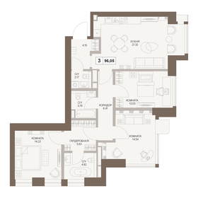 109 м², 4-комнатная квартира 34 500 000 ₽ - изображение 103