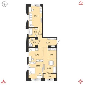 Квартира 77,4 м², 4-комнатная - изображение 1