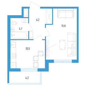 Квартира 37,9 м², 1-комнатная - изображение 1