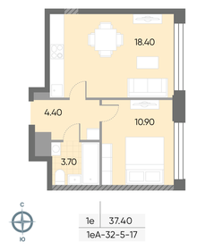 39 м², 1-комнатная квартира 16 348 385 ₽ - изображение 32