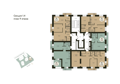 35,2 м², квартира-студия 4 279 770 ₽ - изображение 95