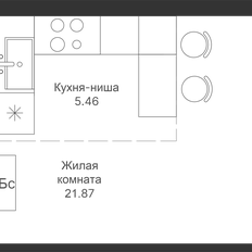 Квартира 32,1 м², студия - изображение 3