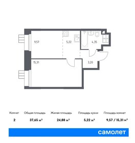 Квартира 37,7 м², 1-комнатные - изображение 1