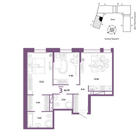 76 м², 3-комнатная квартира 7 480 000 ₽ - изображение 55
