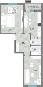 78,1 м², 4-комнатная квартира 6 500 000 ₽ - изображение 70