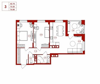 118 м², 3-комнатная квартира 12 000 000 ₽ - изображение 121