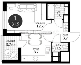 31,2 м², 1-комнатная квартира 5 300 000 ₽ - изображение 10