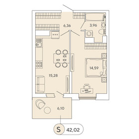 41,8 м², 1-комнатная квартира 7 100 000 ₽ - изображение 73