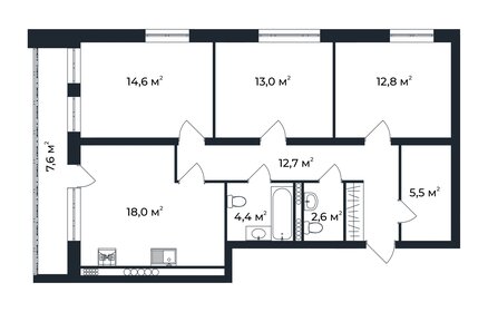 87,4 м², 3-комнатная квартира 10 817 078 ₽ - изображение 82