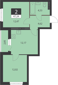 Квартира 47,2 м², 2-комнатная - изображение 1