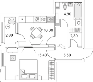 38,6 м², 1-комнатная квартира 9 454 430 ₽ - изображение 30