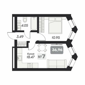 36,6 м², квартира-студия 5 799 000 ₽ - изображение 52