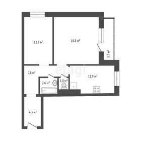 Квартира 60,6 м², 2-комнатная - изображение 2