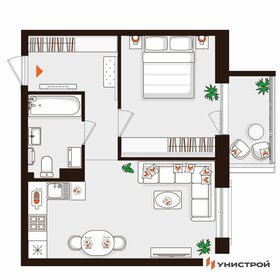 Квартира 43,2 м², 1-комнатная - изображение 1