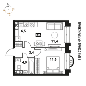 Квартира 36,9 м², 2-комнатная - изображение 1