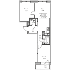 Квартира 53,9 м², 2-комнатная - изображение 4