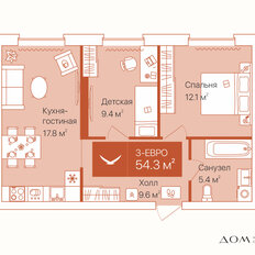 Квартира 54,3 м², 2-комнатная - изображение 4