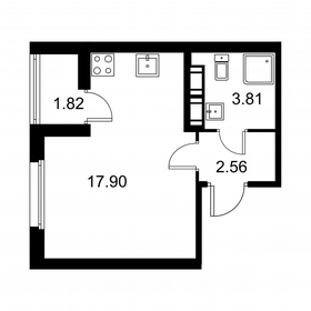 Квартира 25,2 м², студия - изображение 1