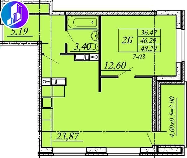 45,3 м², 2-комнатная квартира 5 450 000 ₽ - изображение 61
