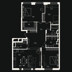 116,7 м², 3-комнатная квартира 26 544 656 ₽ - изображение 9