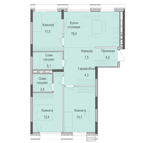 Квартира 82,6 м², 3-комнатная - изображение 1
